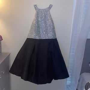 Sparkly No Shoulder, Back Out Dress